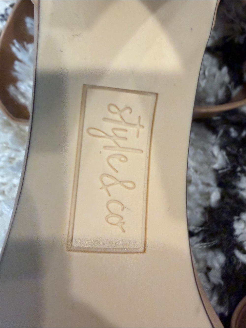 Style & Co Nude Ankle Strap Heels Women’s Size 8.5 Open Toe Dress Sandals - Picture 16 of 16